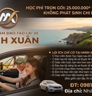 H&igrave;nh ảnh thực tế đ&agrave;o tạo l&aacute;i xe Minh Xu&acirc;n 2026