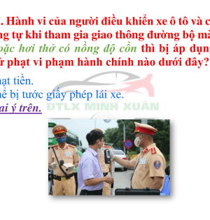 Đào tạo Lái xe Minh Xuân 600 câu dễ hiểu